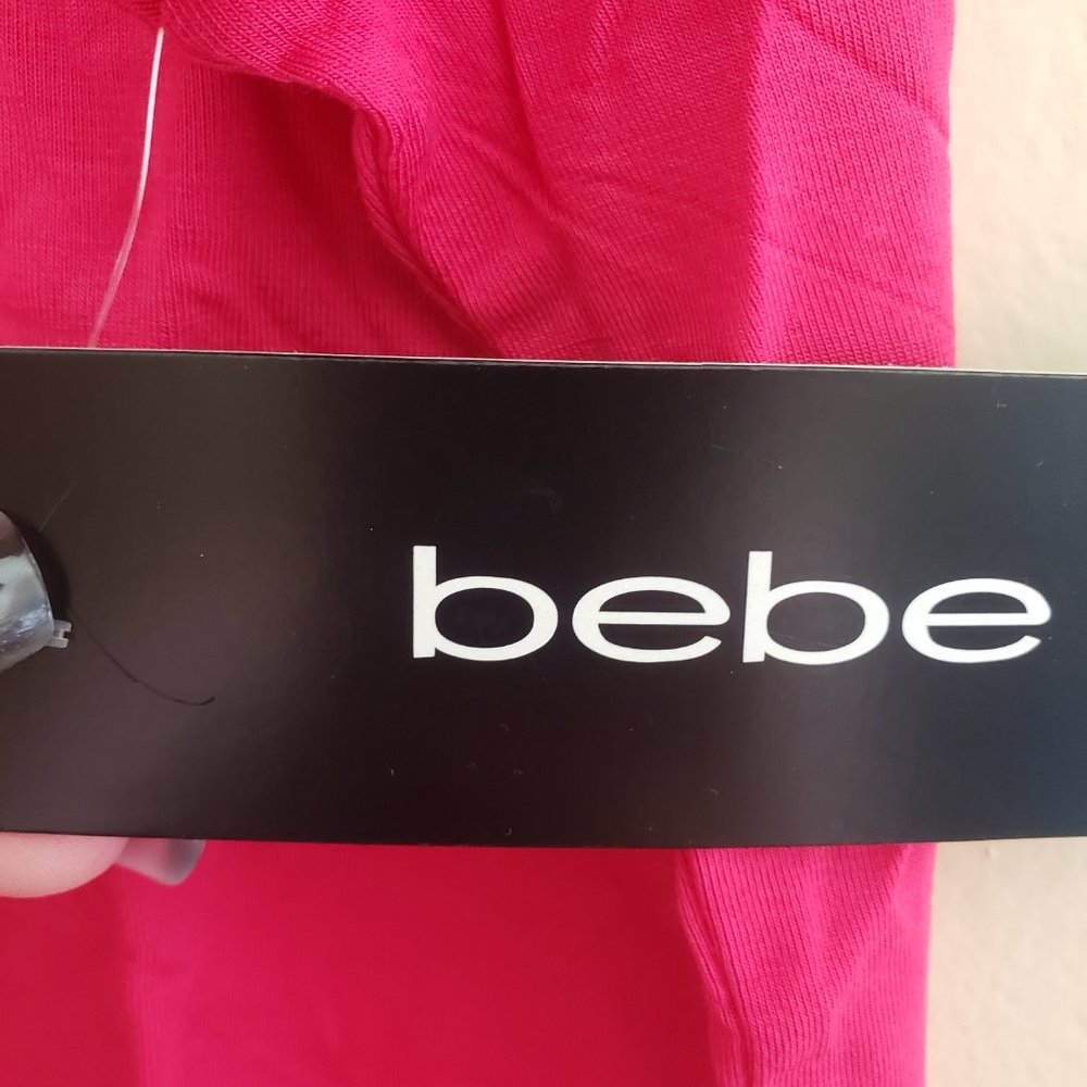Bebe Rhinestone Logo Lettering T-shirt Size XL - Picture 4 of 6